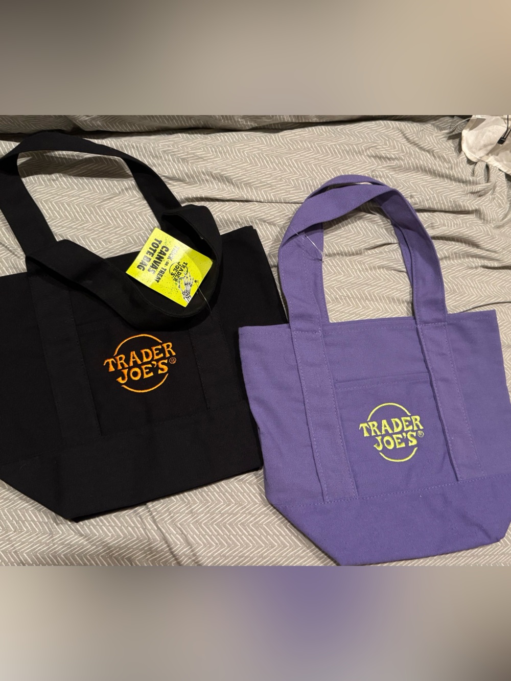 Trader Joe's Purple Canvas Tote Bag - Everyday Market Tote